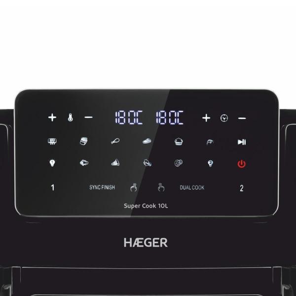 Digital Air Fryer HAEGER Super Cook 10L – 10 L, 2 Drawers